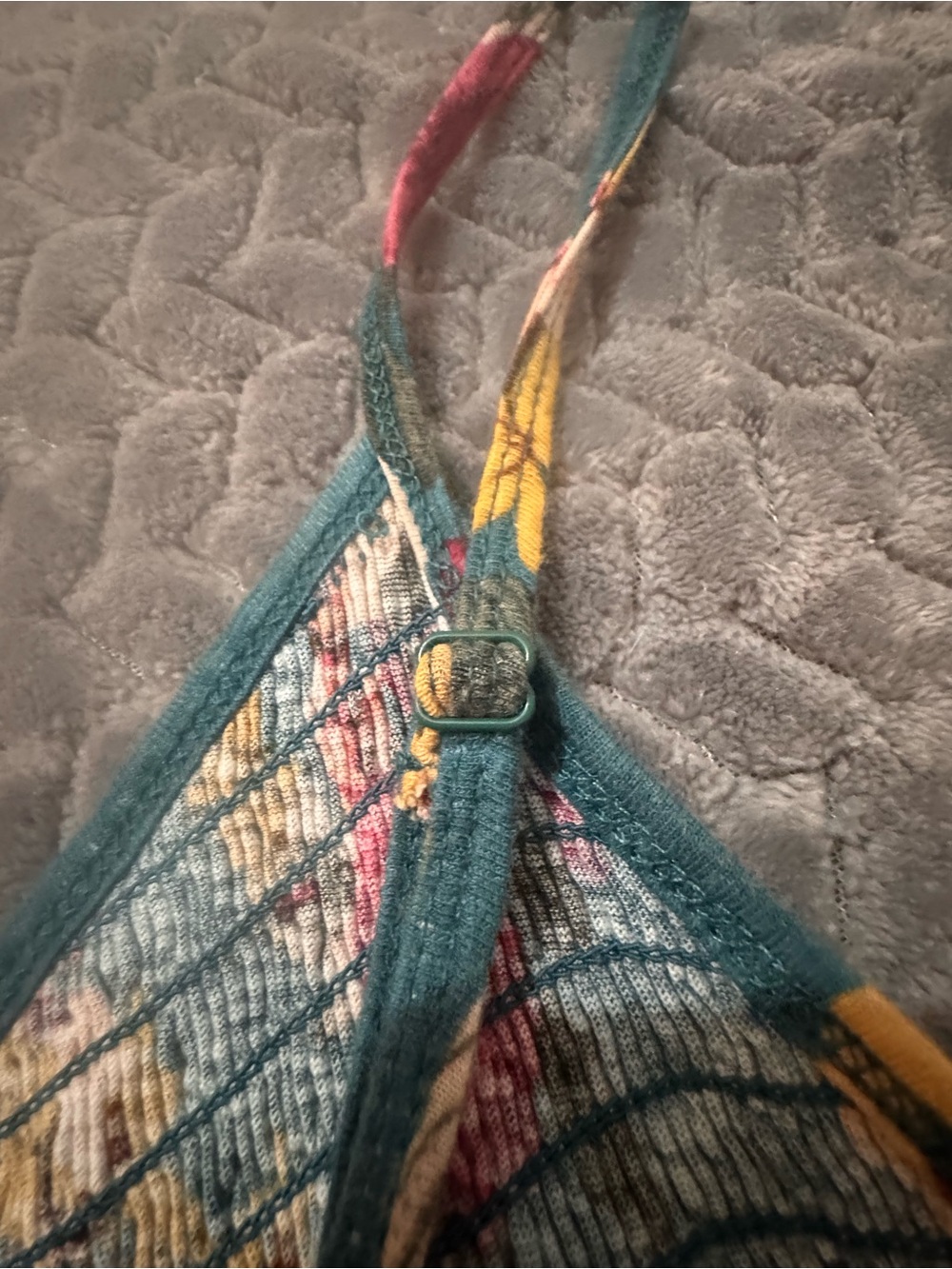 Torrid Green Floral Smocked Babydoll Top with adjustable straps. - Picture 5 of 5